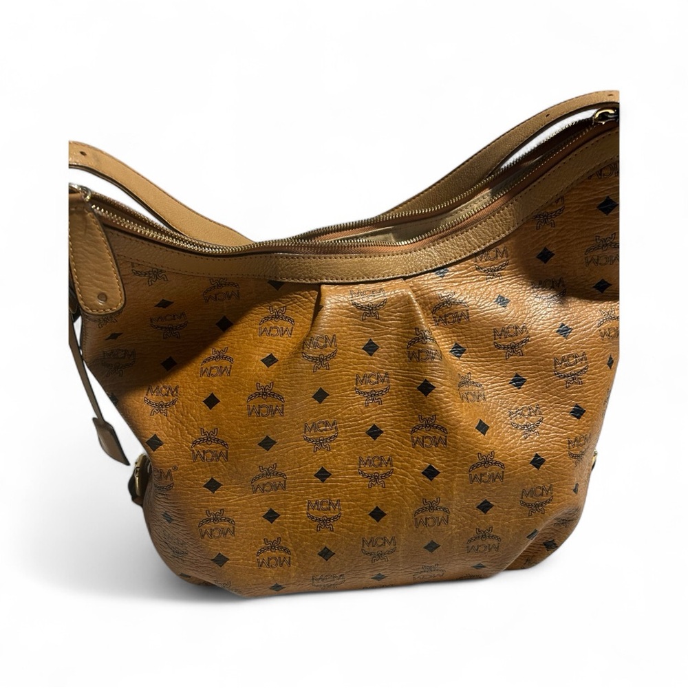 MCM Cognac Visetos Monogram Hobo Bag - Picture 2 of 12